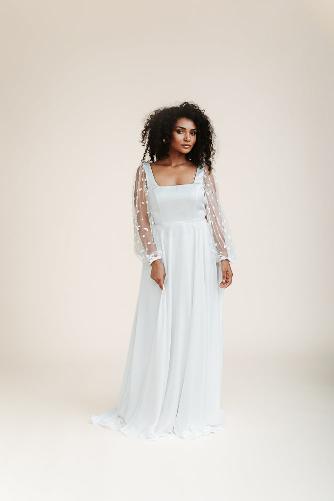 Abnehmbarer Ärmel Blätterspitze